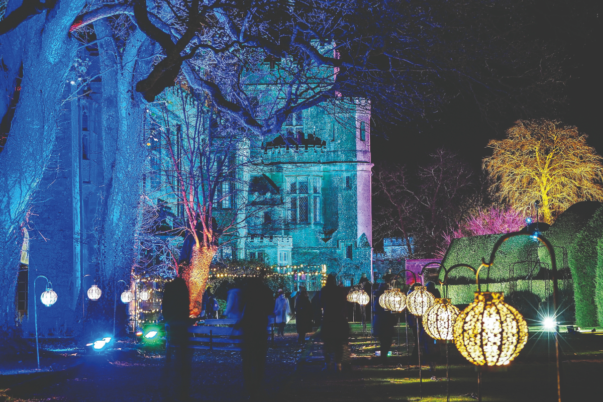 Light Fever, Sudeley Castle - Spectacle of Light, people enjoying the trail, credit Steve Green